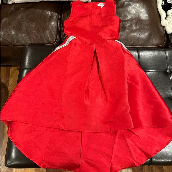 Girls Red Speechless high-lo dress with rhinestone pockets ties in back size 5 - Picture 1 of 2